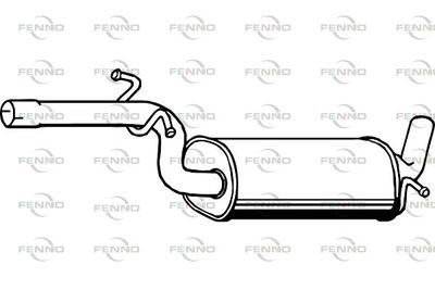  P7575 FENNO Средний глушитель выхлопных газов
