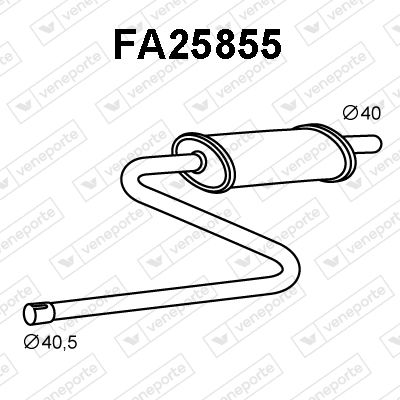  FA25855 VENEPORTE Предглушитель выхлопных газов