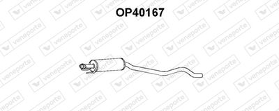  OP40167 VENEPORTE Средний глушитель выхлопных газов