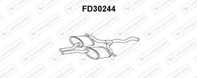  FD30244 VENEPORTE Средний глушитель выхлопных газов