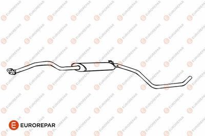  E12812L EUROREPAR Средний глушитель выхлопных газов