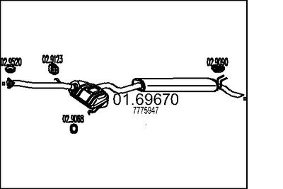  0169670 MTS Глушитель выхлопных газов конечный