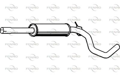  P5545 FENNO Средний глушитель выхлопных газов