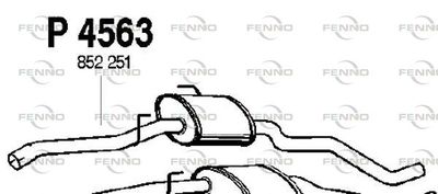  P4563 FENNO Средний глушитель выхлопных газов