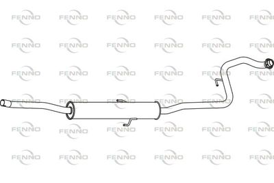  P66033 FENNO Средний глушитель выхлопных газов