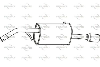  P17044 FENNO Глушитель выхлопных газов конечный