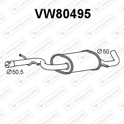  VW80495 VENEPORTE Предглушитель выхлопных газов