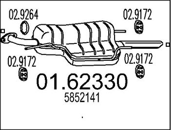  0162330 MTS Глушитель выхлопных газов конечный