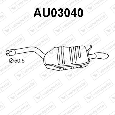  AU03040 VENEPORTE Глушитель выхлопных газов конечный