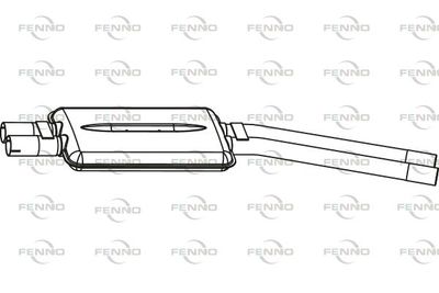  P3748 FENNO Средний глушитель выхлопных газов