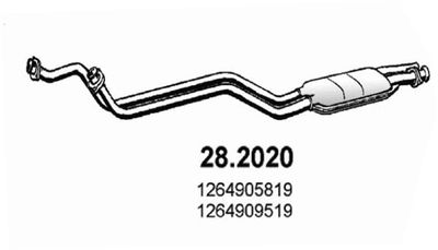  282020 ASSO Предглушитель выхлопных газов