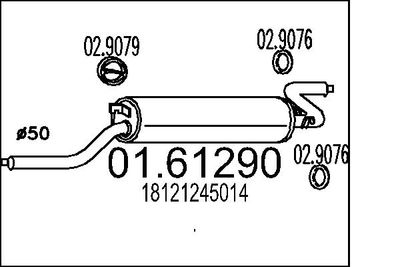  0161290 MTS Глушитель выхлопных газов конечный