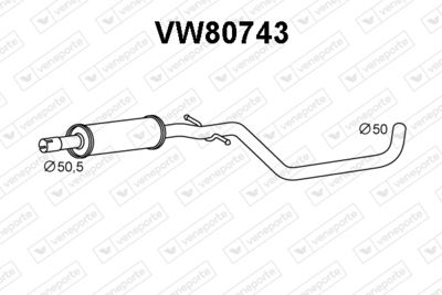  VW80743 VENEPORTE Предглушитель выхлопных газов