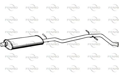  P4797 FENNO Средний глушитель выхлопных газов