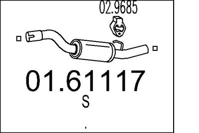  0161117 MTS Глушитель выхлопных газов конечный