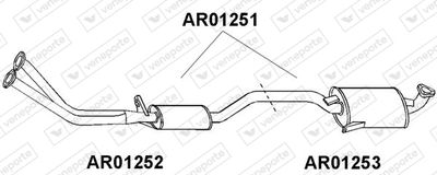  AR01251 VENEPORTE Предглушитель выхлопных газов