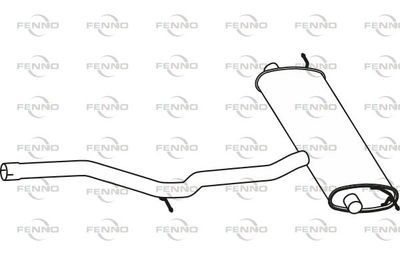  P76122 FENNO Глушитель выхлопных газов конечный