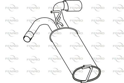  P43152 FENNO Глушитель выхлопных газов конечный