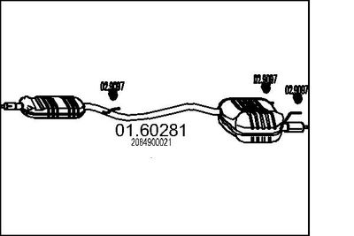  0160281 MTS Глушитель выхлопных газов конечный