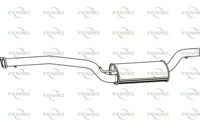  P7859 FENNO Средний глушитель выхлопных газов