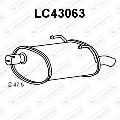  LC43063 VENEPORTE Глушитель выхлопных газов конечный