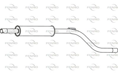  P43094 FENNO Средний глушитель выхлопных газов