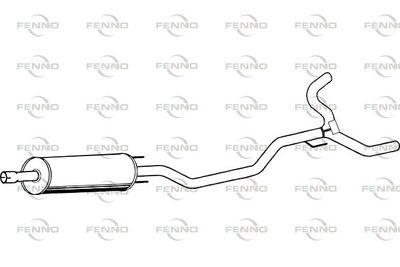  P4436 FENNO Средний глушитель выхлопных газов