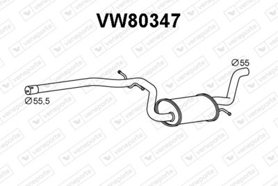  VW80347 VENEPORTE Глушитель выхлопных газов конечный