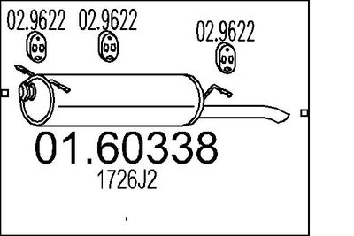  0160338 MTS Глушитель выхлопных газов конечный