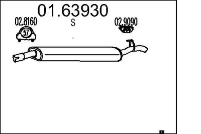  0163930 MTS Глушитель выхлопных газов конечный