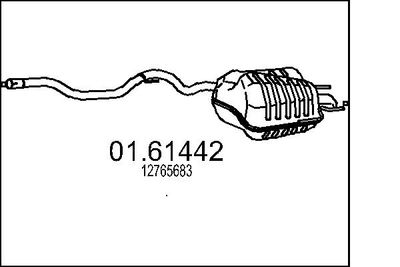  0161442 MTS Глушитель выхлопных газов конечный