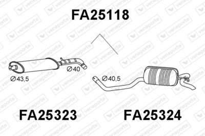  FA25118 VENEPORTE Глушитель выхлопных газов конечный