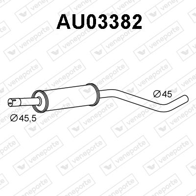  AU03382 VENEPORTE Предглушитель выхлопных газов