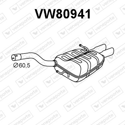  VW80941 VENEPORTE Глушитель выхлопных газов конечный