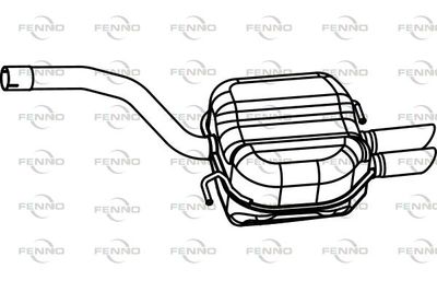  P72129 FENNO Глушитель выхлопных газов конечный