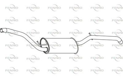  P23034 FENNO Глушитель выхлопных газов конечный