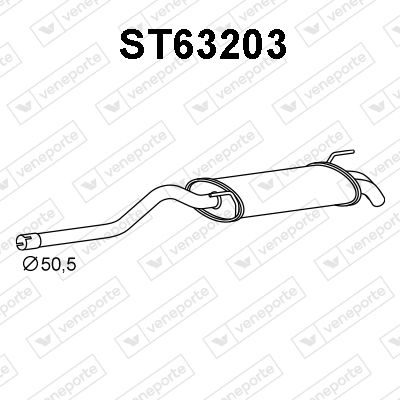  ST63203 VENEPORTE Глушитель выхлопных газов конечный