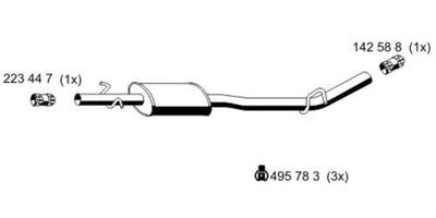  522229 ERNST Средний глушитель выхлопных газов