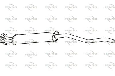  P14018 FENNO Средний глушитель выхлопных газов