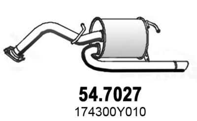  547027 ASSO Глушитель выхлопных газов конечный