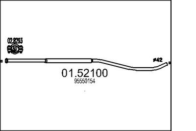  0152100 MTS Средний глушитель выхлопных газов
