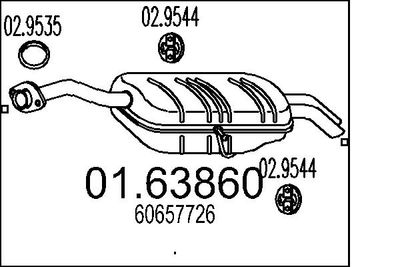 0163860 MTS Глушитель выхлопных газов конечный