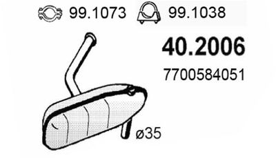  402006 ASSO Предглушитель выхлопных газов