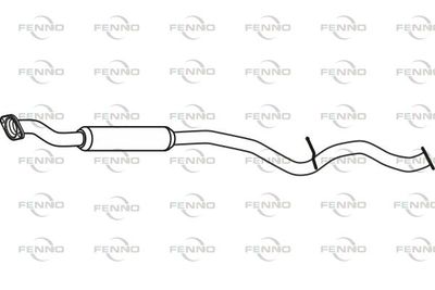  P60022 FENNO Средний глушитель выхлопных газов