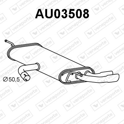  AU03508 VENEPORTE Глушитель выхлопных газов конечный