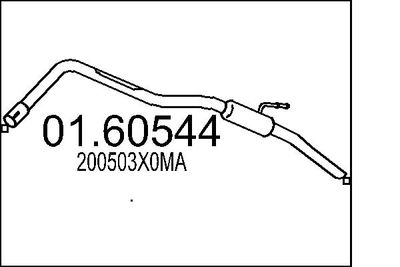  0160544 MTS Глушитель выхлопных газов конечный