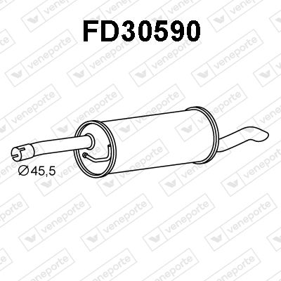  FD30590 VENEPORTE Глушитель выхлопных газов конечный