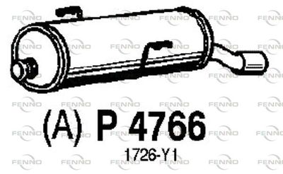  P4766 FENNO Глушитель выхлопных газов конечный