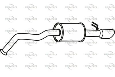  P66025 FENNO Глушитель выхлопных газов конечный