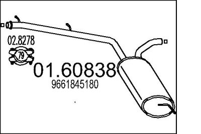  0160838 MTS Глушитель выхлопных газов конечный